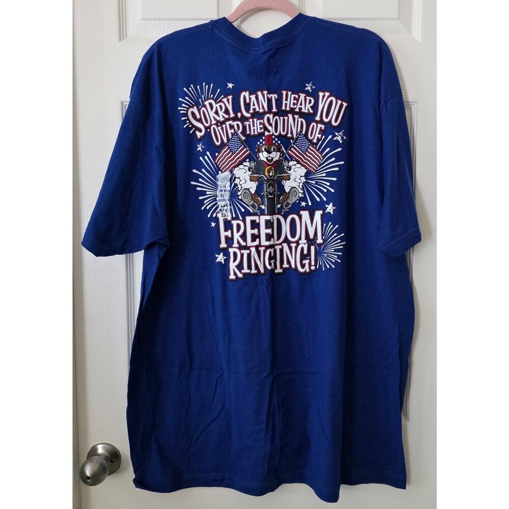 Buc-ee's Red, White, Blue Freedom Ringing 4th of July T-shirt 2XL